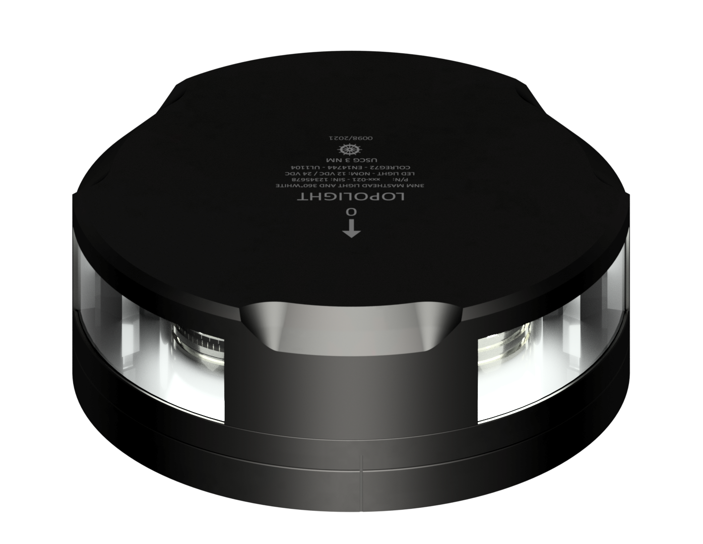 3nm Masthead/360° White, black w/FB base 3nm Masthead/360° White, black w/FB base